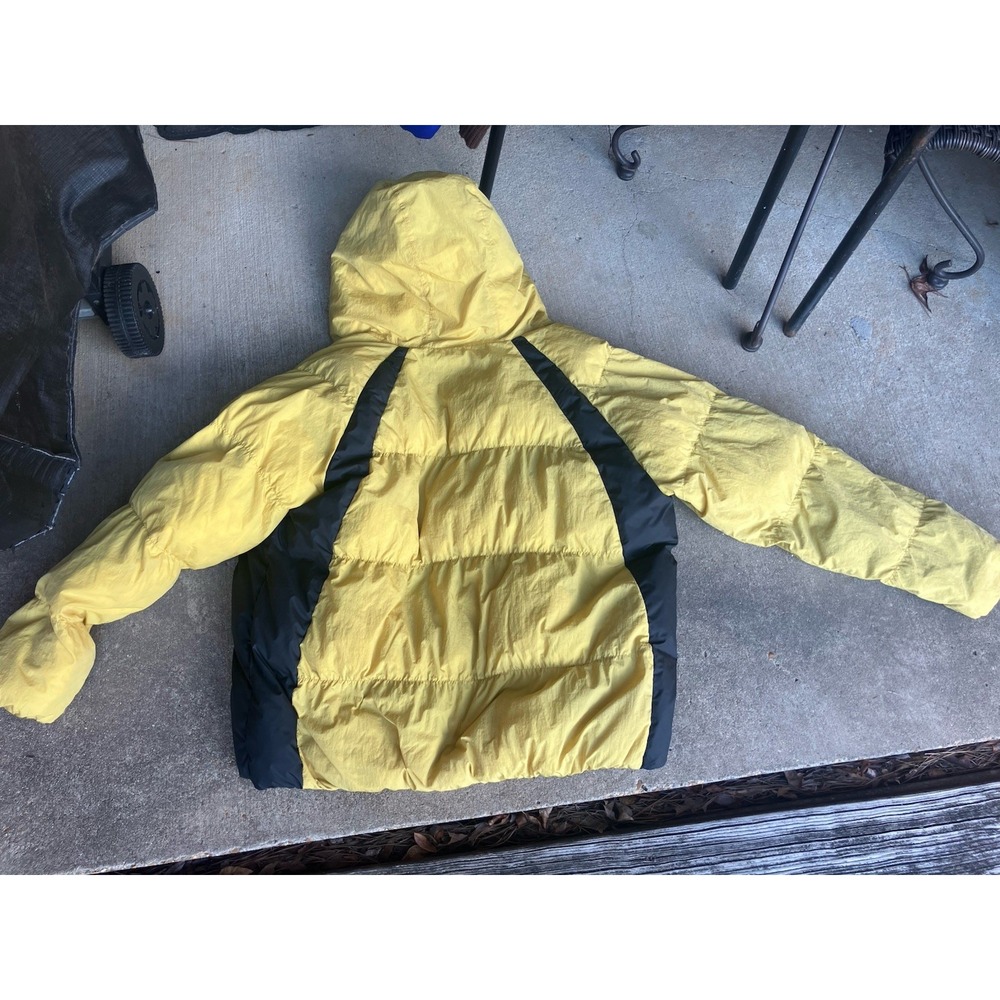 Jordan Essentials Full Zip Hooded Puffer Jacket Yellow Black DA9806-781 Men's XL - Picture 12 of 14